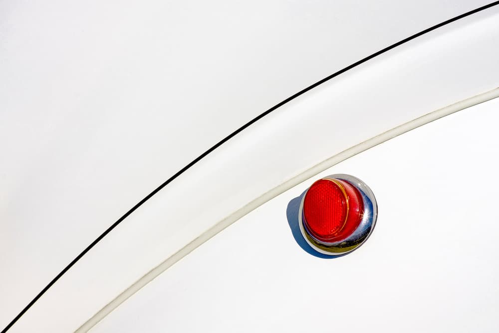 Classic White Car Detail by Rolf Endermann — canvas wall art