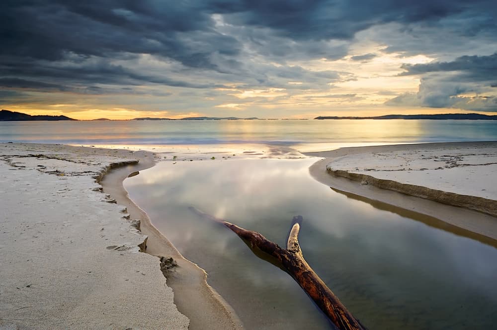 Driftwood Beach Sunset by Santiago Pascual Buye — canvas wall art