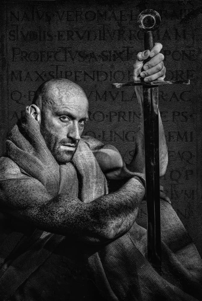 Intense Roman Warrior by Colin Dixon — canvas wall art