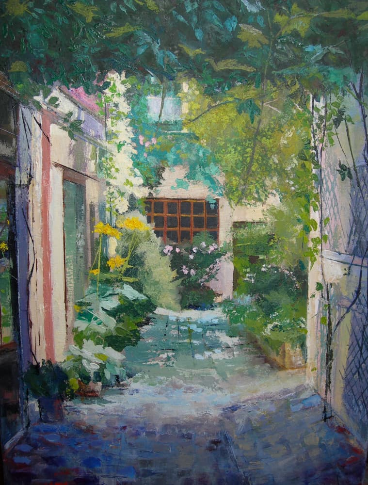 Secret Garden Path by Maxine Shore — canvas wall art