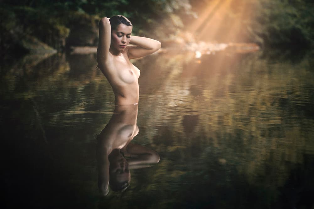 Sensuality in water by Alessandro Gauci — canvas wall art