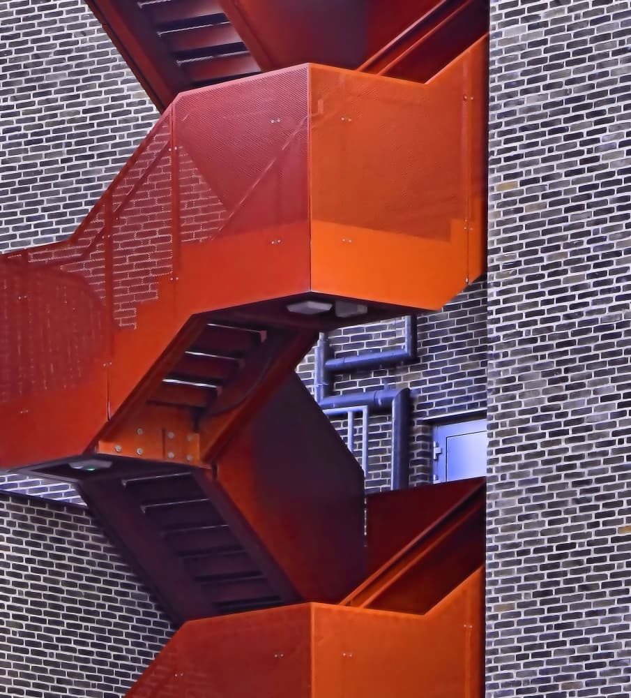 Modern Geometric Stairs by Gareth Thomas — canvas wall art