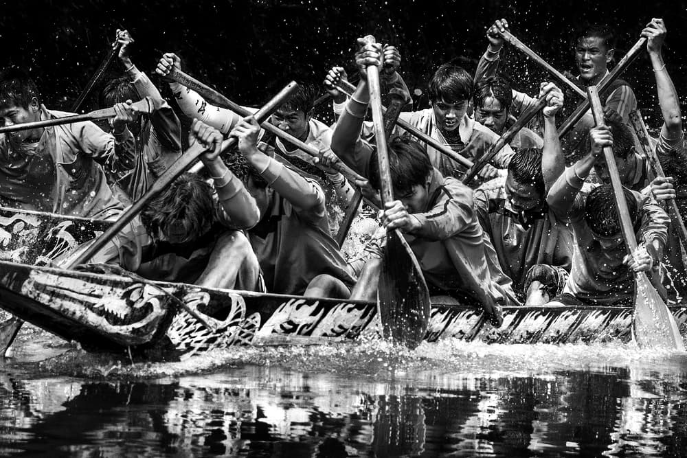 Dragon Boat Race by Ekkachai Khemkum — canvas wall art