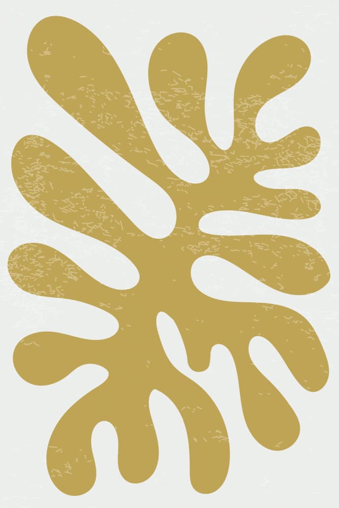 Golden Organic Shape by jay stanley — canvas wall art