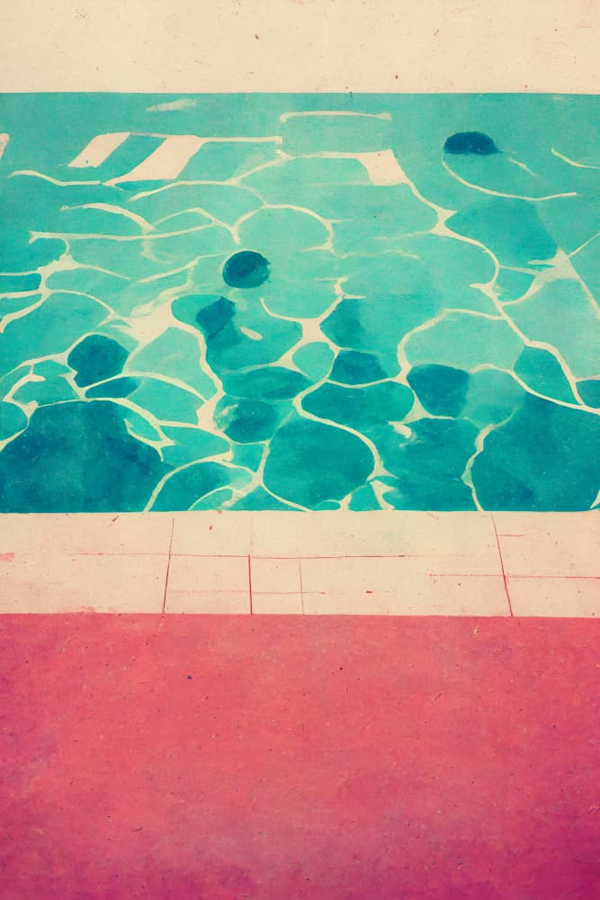 Serene Poolside by Treechild — canvas wall art