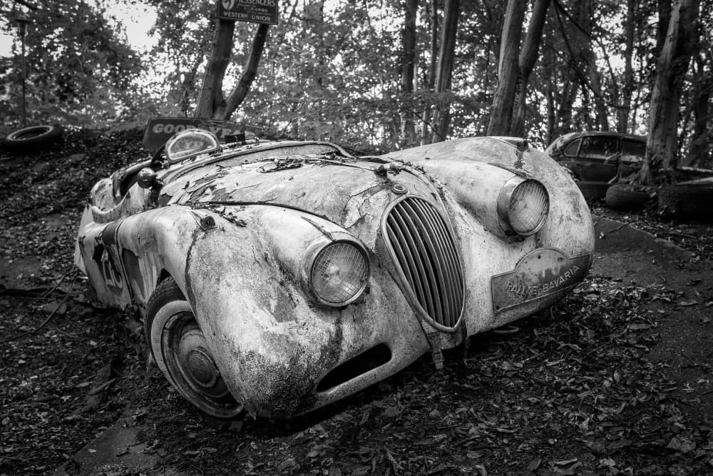 Forgotten Classic Roadster by Adam Dauria ☂ — canvas wall art