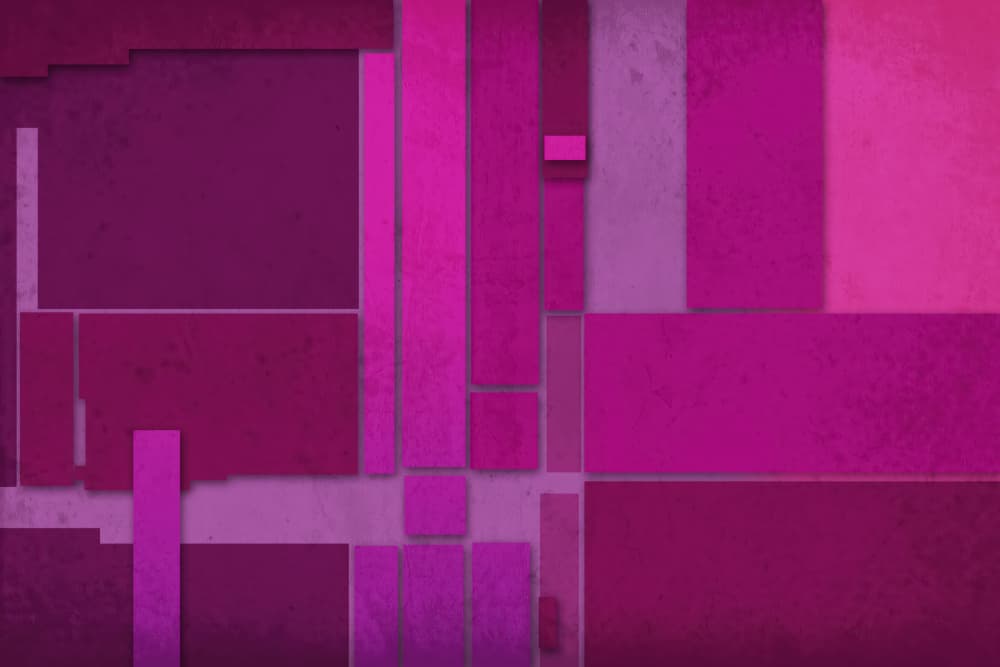 Magenta Geometric Layers by Rafal Kulik — canvas wall art
