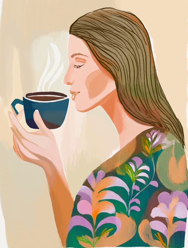Peaceful Coffee Moment by Beate Tubach — canvas wall art