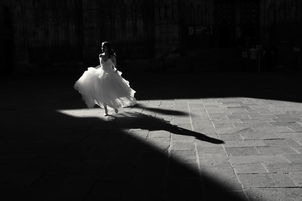 Bride in Dramatic Light by Ignasi Raventos — canvas wall art