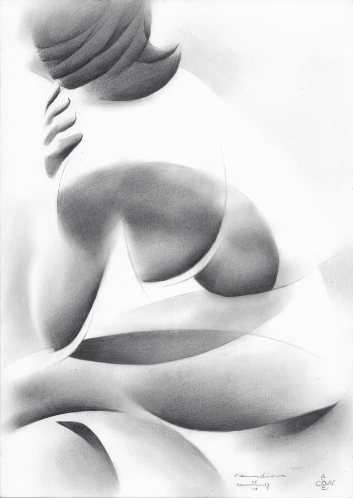 Graceful Female Form by Corné Akkers — canvas wall art