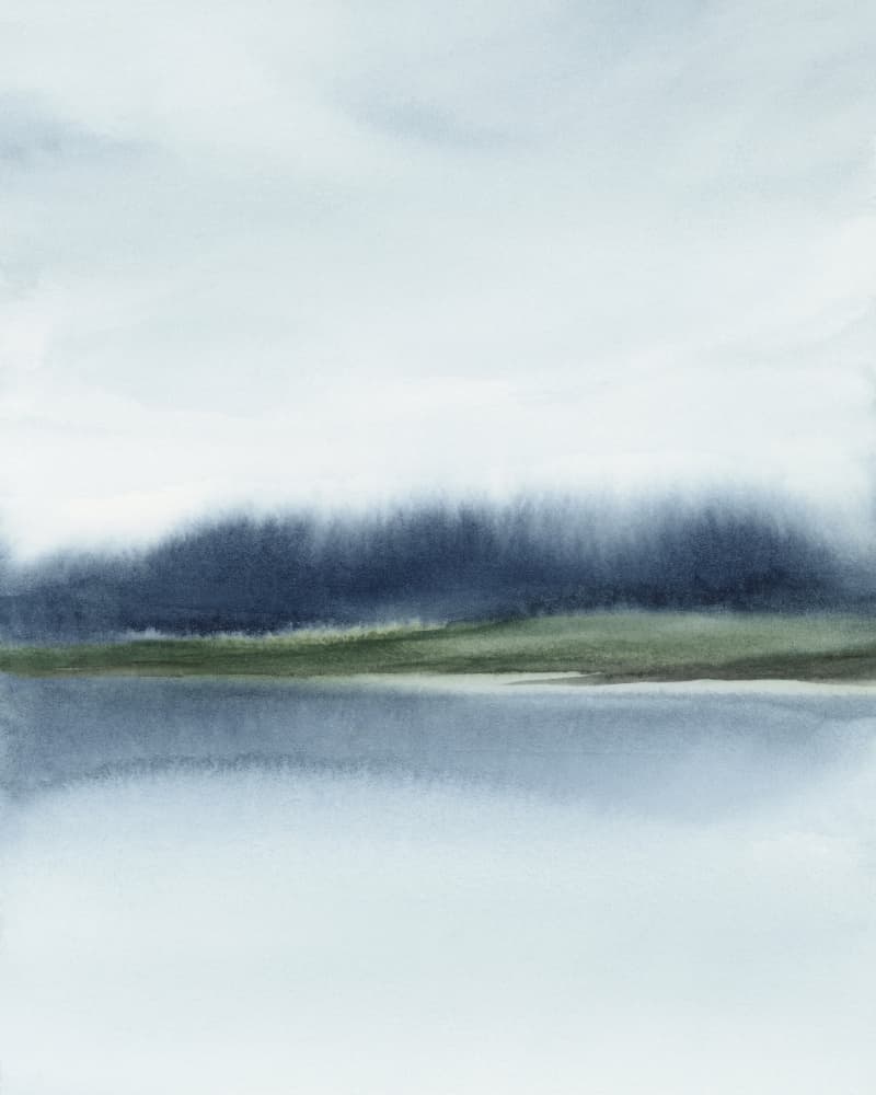 Misty Lake Reflection by Rachel Elise — canvas wall art