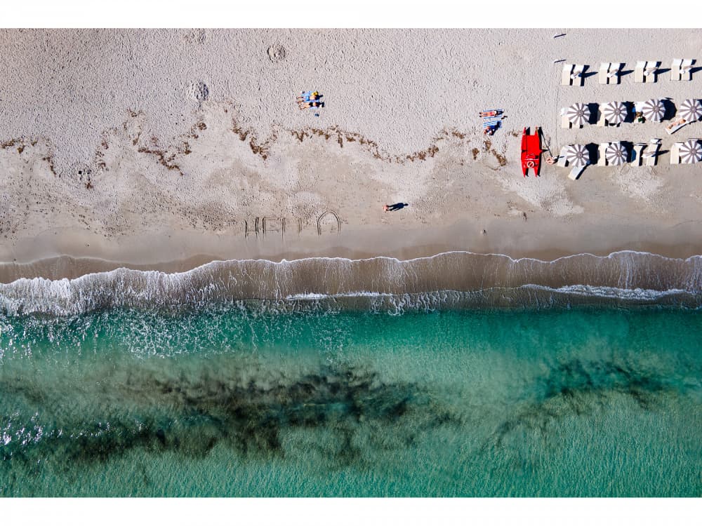 Aerial Turquoise Beach Paradise by Anna Kirchner — canvas wall art