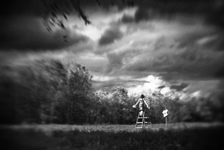 Dreamlike Ladder Landscape by Codrin Lupei — canvas wall art