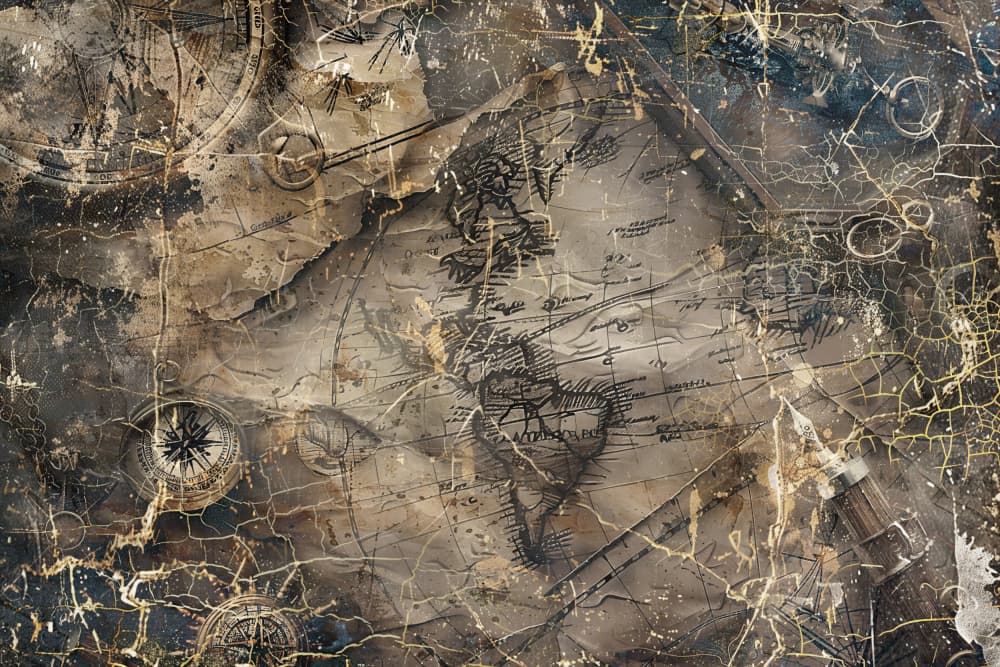 Vintage Map Journey by Rafal Kulik — canvas wall art