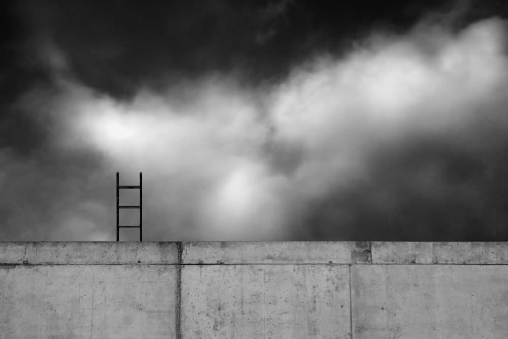 Ladder to the Clouds by Gilbert Claes — canvas wall art