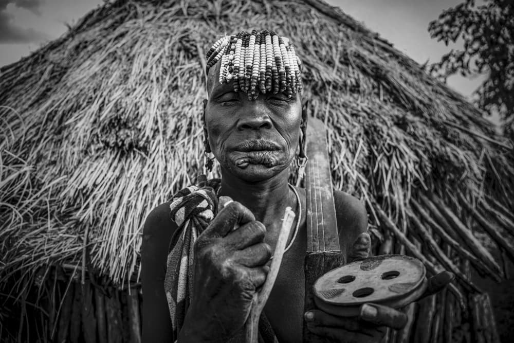 Traditional African Portrait by Svetlin Yosifov — canvas wall art