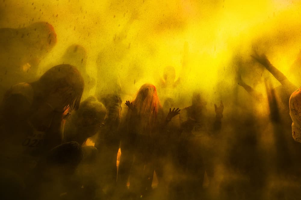 Golden Powder Festival by Murat YILMAZ — canvas wall art