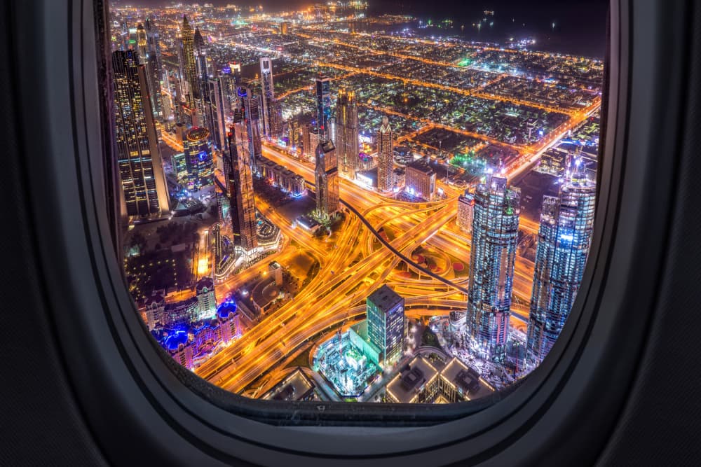 Night City Window View by Marcel Egger — canvas wall art