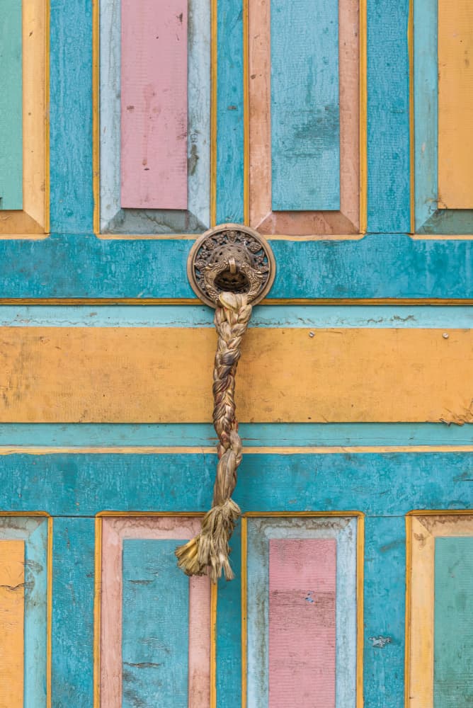 Colorful Rustic Door Knocker by Photolovers — canvas wall art