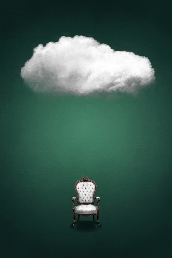 Floating Cloud Chair by Ema Paraschiv — canvas wall art