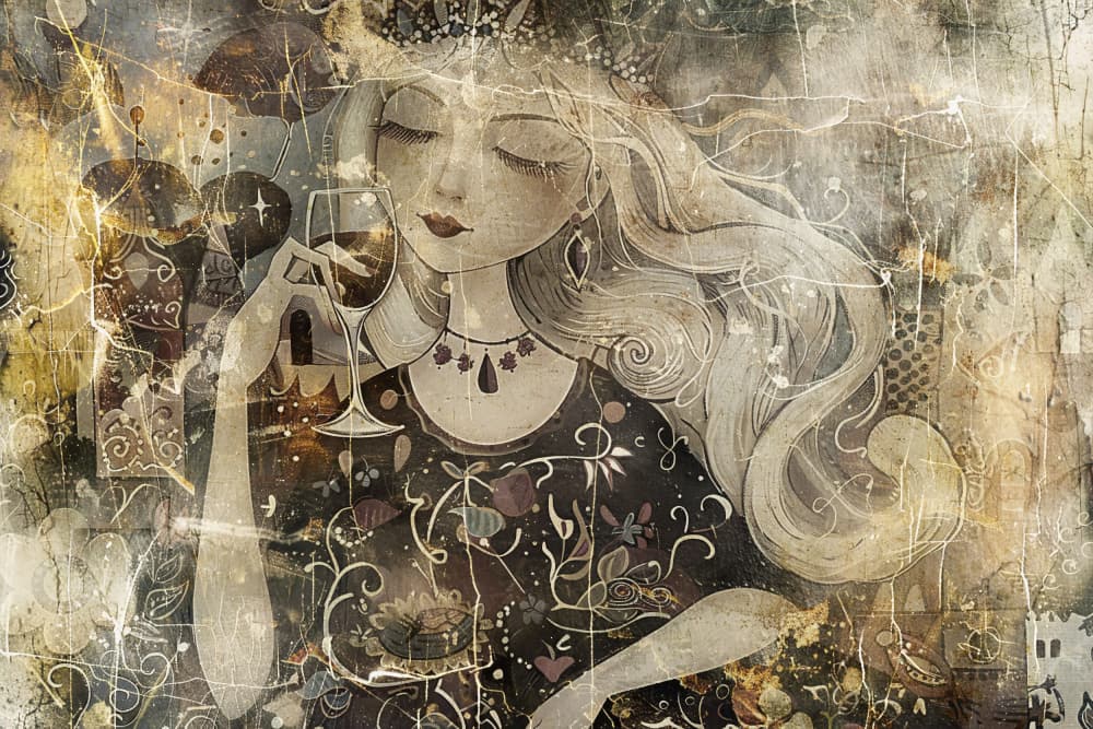Elegant Wine Dreams by Rafal Kulik — canvas wall art