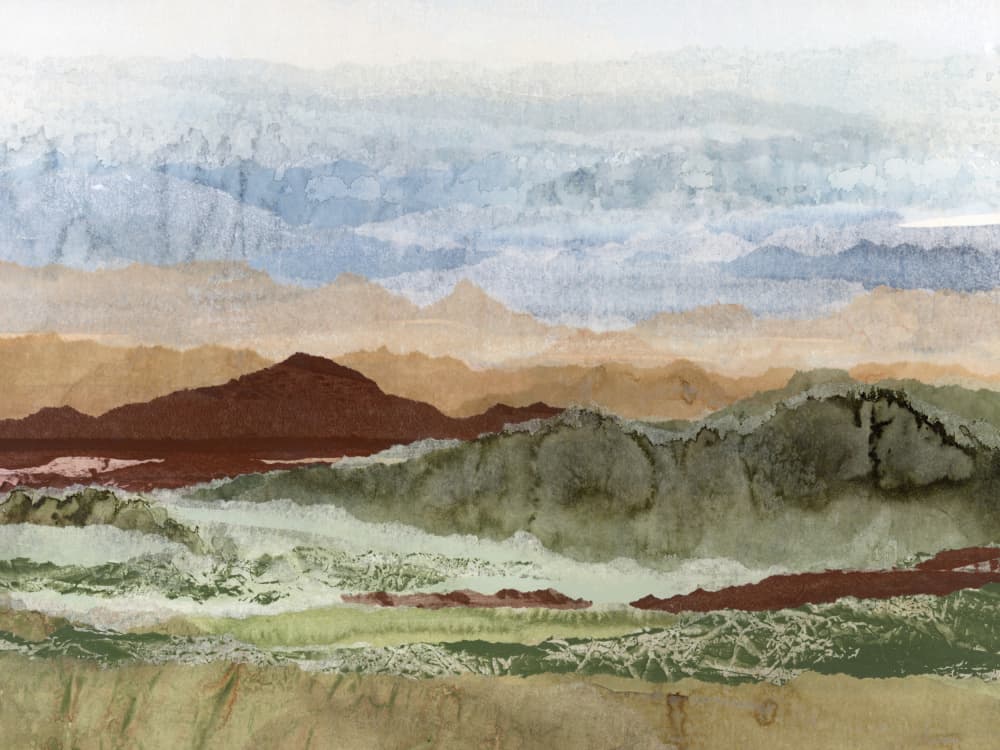 Serene Mountain Layers by Lara Eckerman — canvas wall art