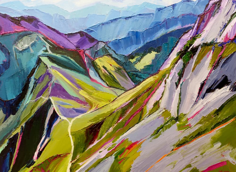 Vibrant Mountain Vista by Maxine Shore — canvas wall art