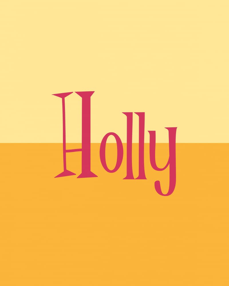 Colorful Holly Name by Deepthi s — canvas wall art