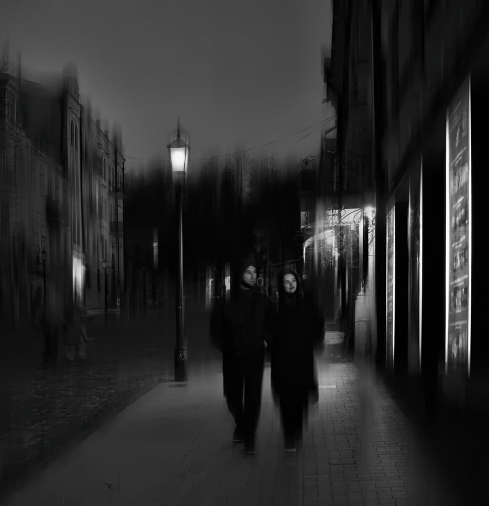Mysterious Night Walk by Alexander Kiyashko — canvas wall art