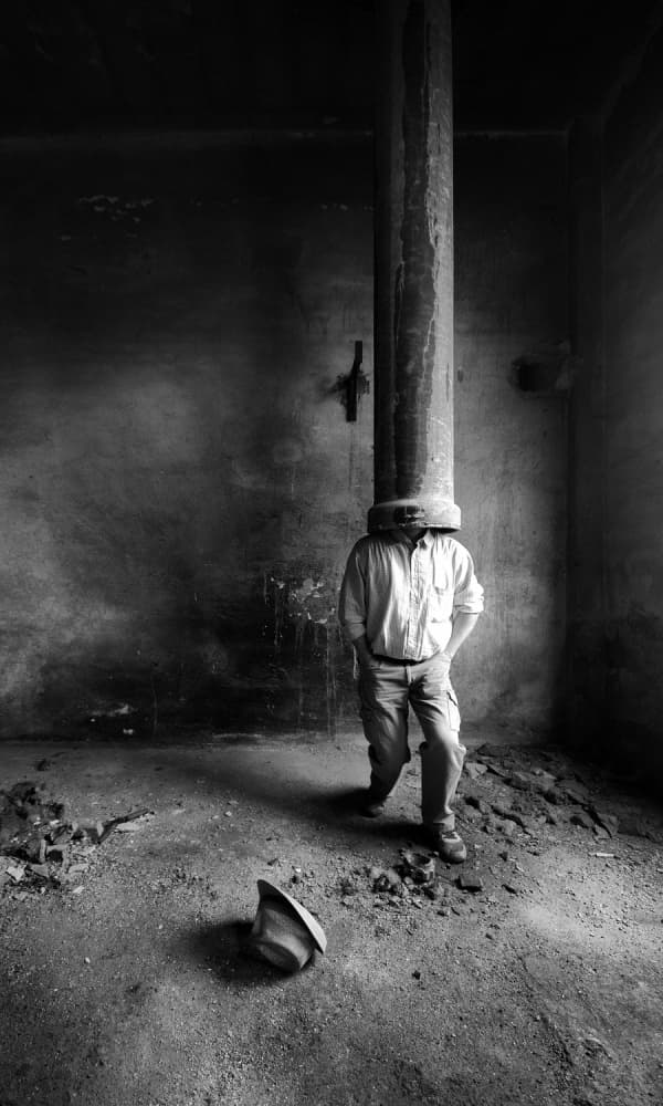 Man with Column Head by Carlo Ferrara — canvas wall art