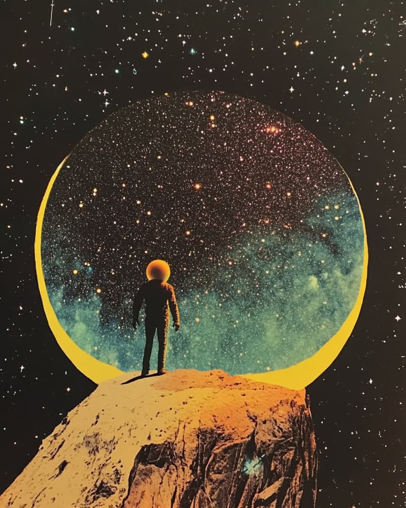 Astronaut Galactic Gaze by Samantha Hearn — canvas wall art