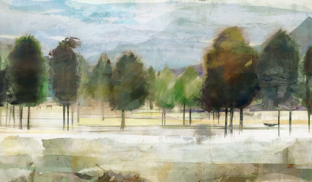 Abstract Forest Landscape by Edward Selkirk — canvas wall art