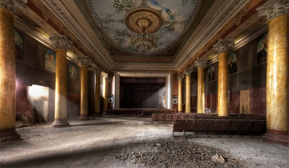 Abandoned Theater Light by Dr. Roland Shainidze — canvas wall art