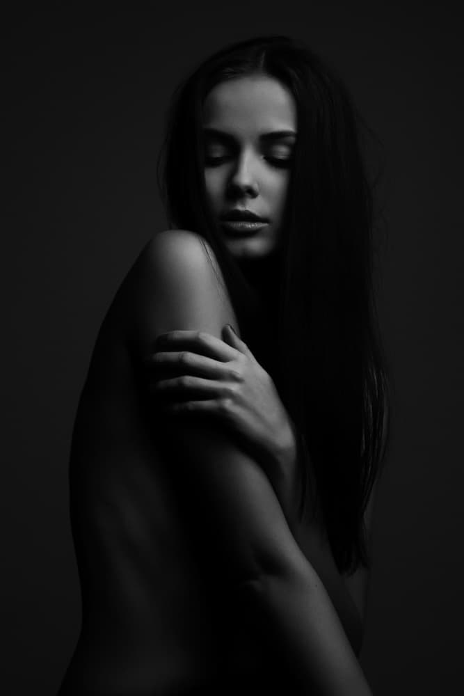 Serene Woman Portrait by Martin Krystynek MQEP — canvas wall art