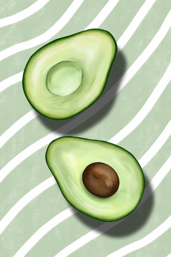 Avocado Stripes by EMELIEmaria — canvas wall art