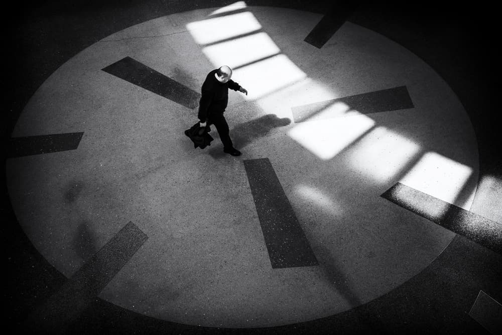 Man in Geometric Light by Anita Vidic Grah — canvas wall art