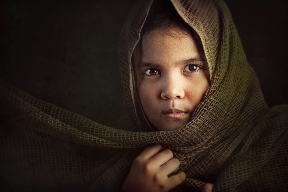 Child's Intense Gaze by Arief Siswandhono — canvas wall art