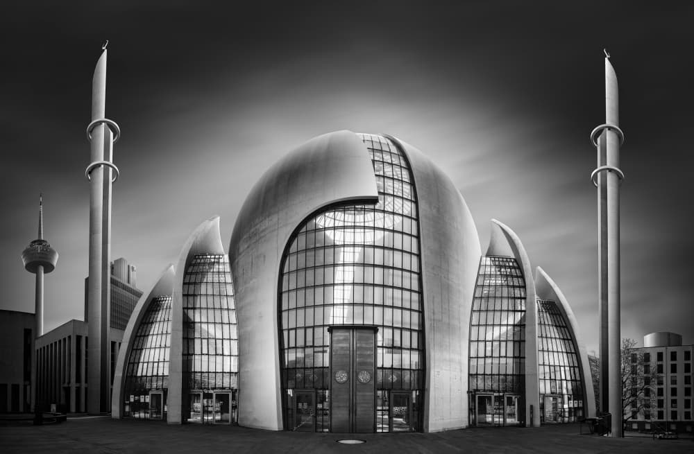 Striking Mosque Architecture by Antoni Figueras — canvas wall art