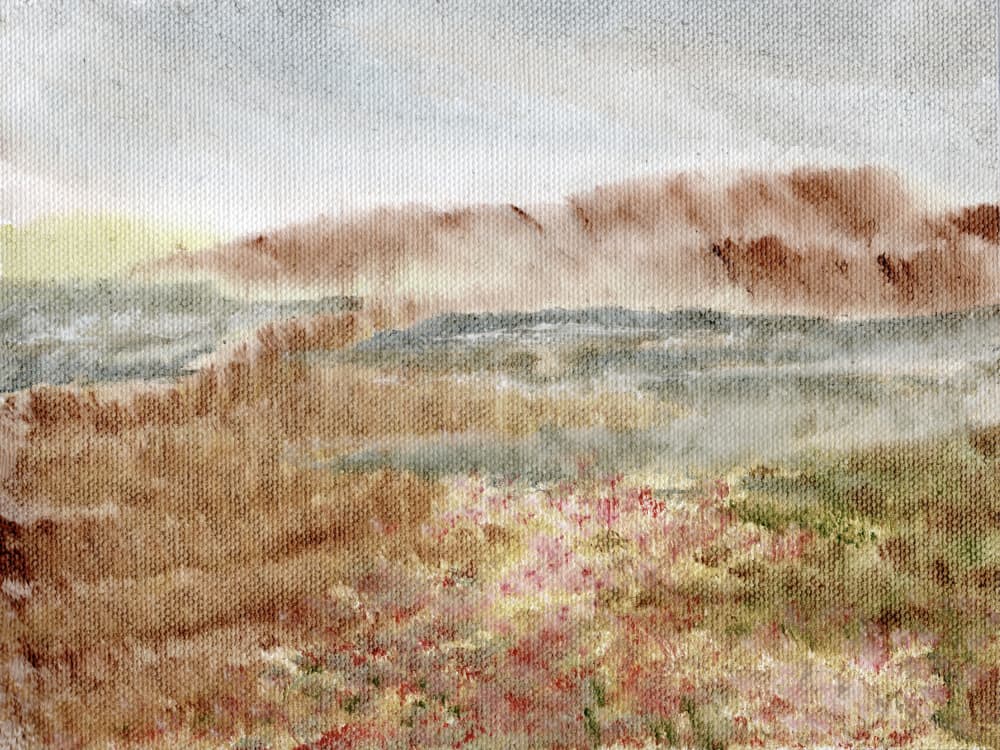 Misty Mountain Heather by Nikita Jariwala — canvas wall art