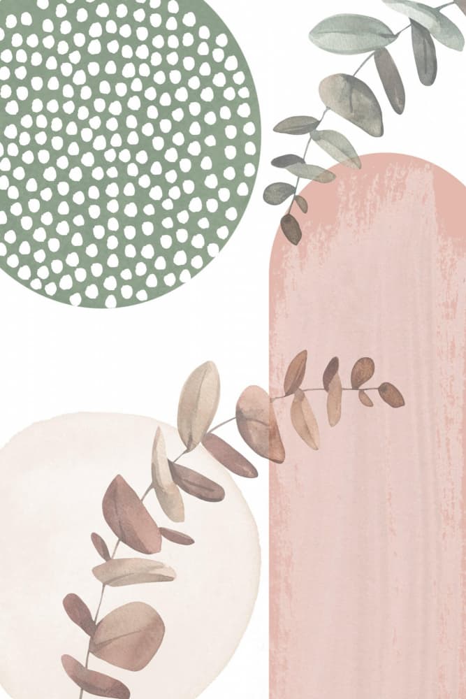 Eucalyptus Abstract Shapes by Sally Ann Moss — canvas wall art