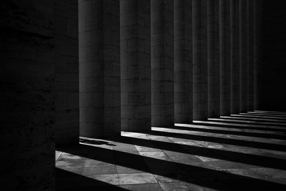 Dramatic Column Shadows by Thomas de Franzoni — canvas wall art