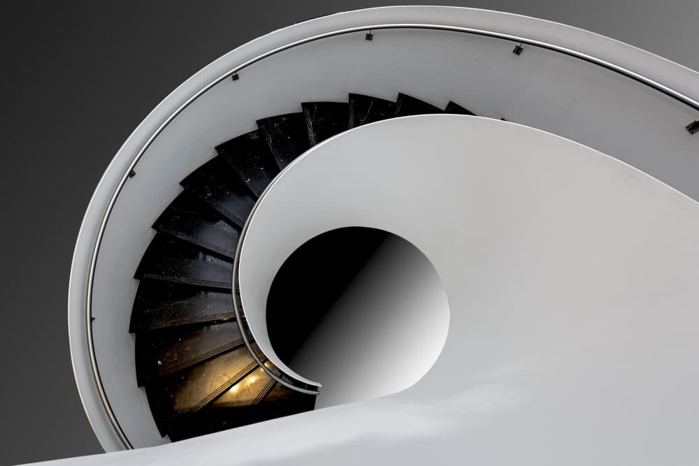 Modern Spiral Staircase by Jois Domont ( J.L.G.) — canvas wall art