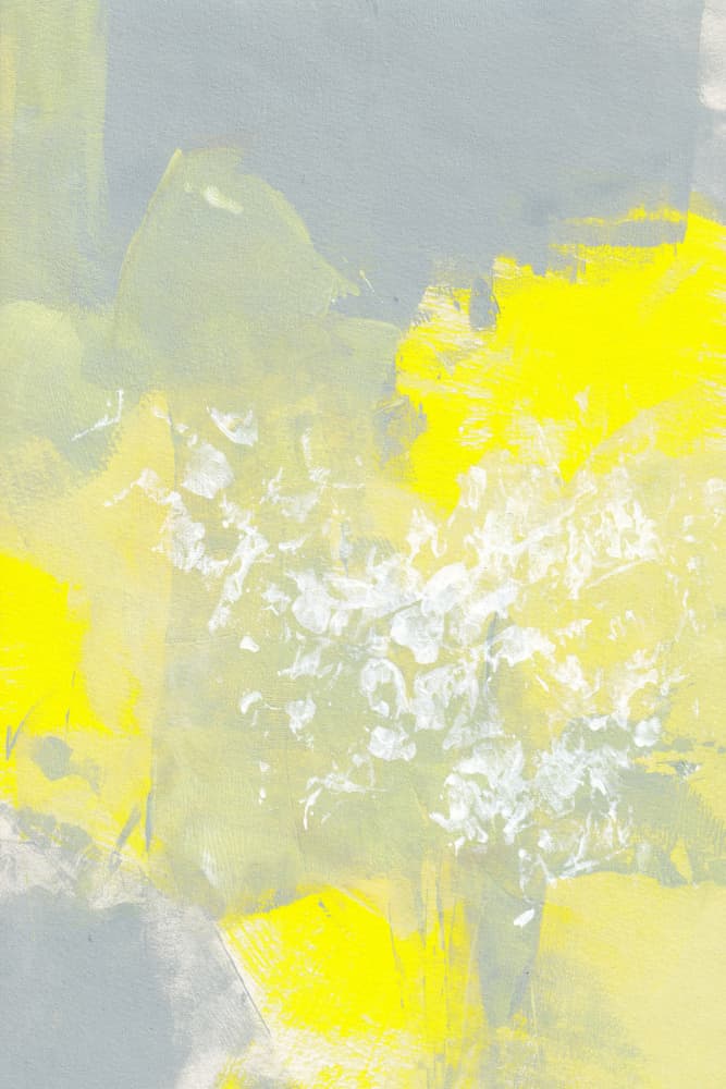 Energetic Yellow Grey Abstract by Simona Gocan — canvas wall art