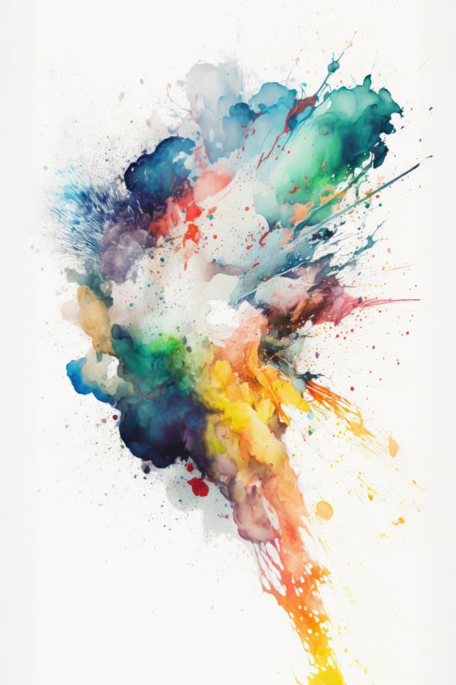 Vibrant Paint Explosion by Mauro — canvas wall art