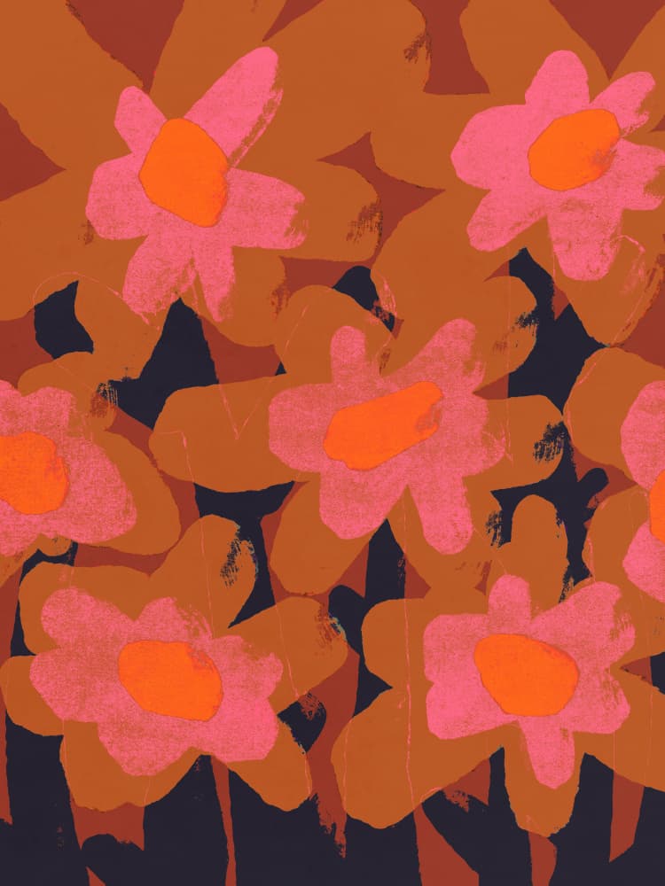 Vibrant Blooms by Treechild — canvas wall art