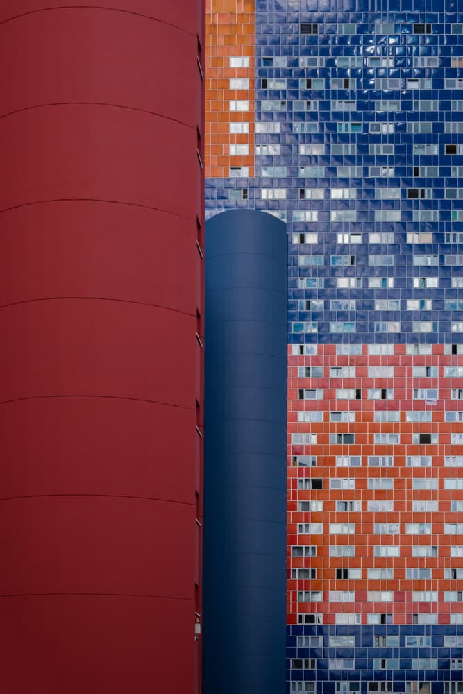 Colorful Urban Geometry by Rolf Endermann — canvas wall art