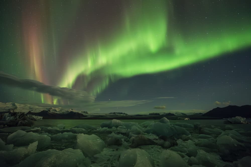Northern Lights Ice Lake by Pilar Hm — canvas wall art