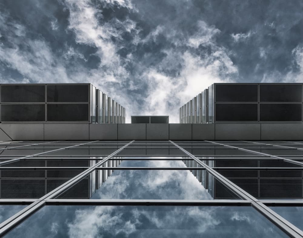 Upward Urban Reflection by Jeroen van de Wiel — canvas wall art