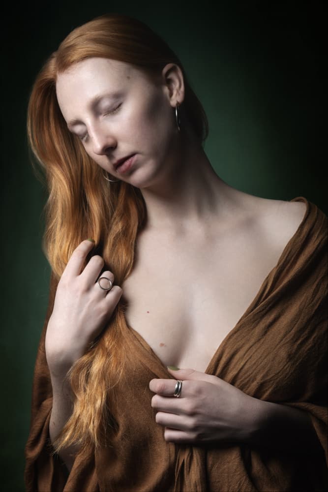 Quiet Redhead Beauty by Jan Slotboom — canvas wall art