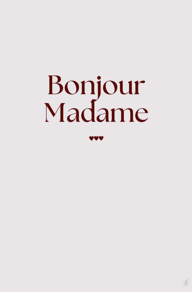 Bonjour Madame Hearts by Anne-Marie Volfova — canvas wall art